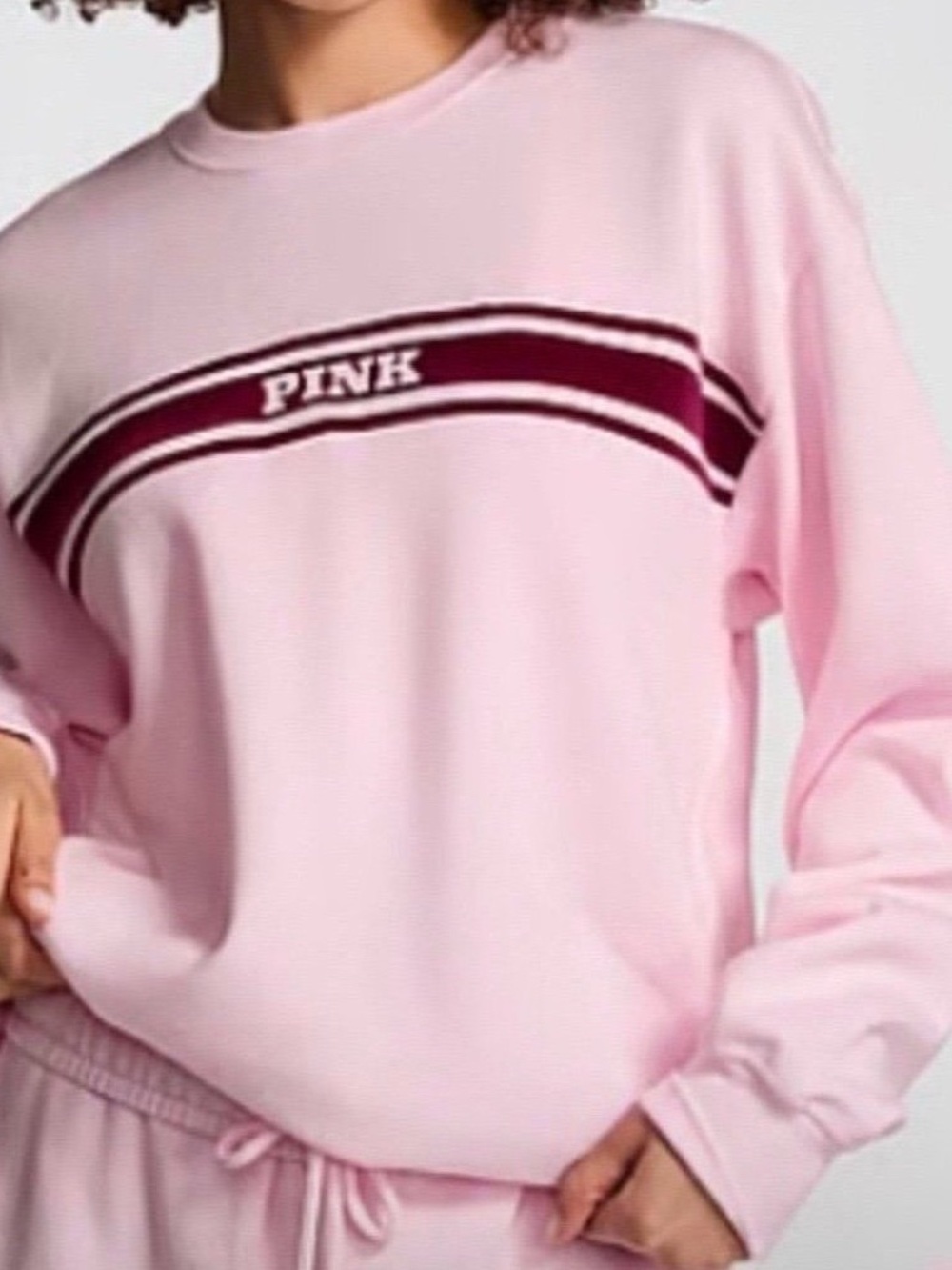 PINK Victoria's Secret Crewneck Sweatshirt - Light Pink size M